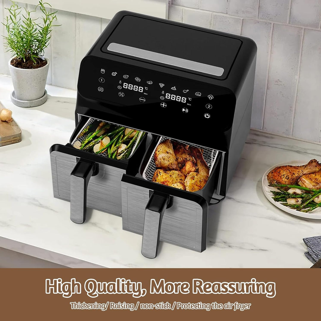 Airfryer Zubehör, 3 Schichten Edelstahl Air Fryer Rack, Heissluftfritteuse Zubehör Kompatibel mit Ni