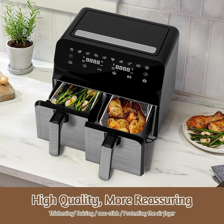 Airfryer Zubehör, 3 Schichten Edelstahl Air Fryer Rack, Heissluftfritteuse Zubehör Kompatibel mit Ni