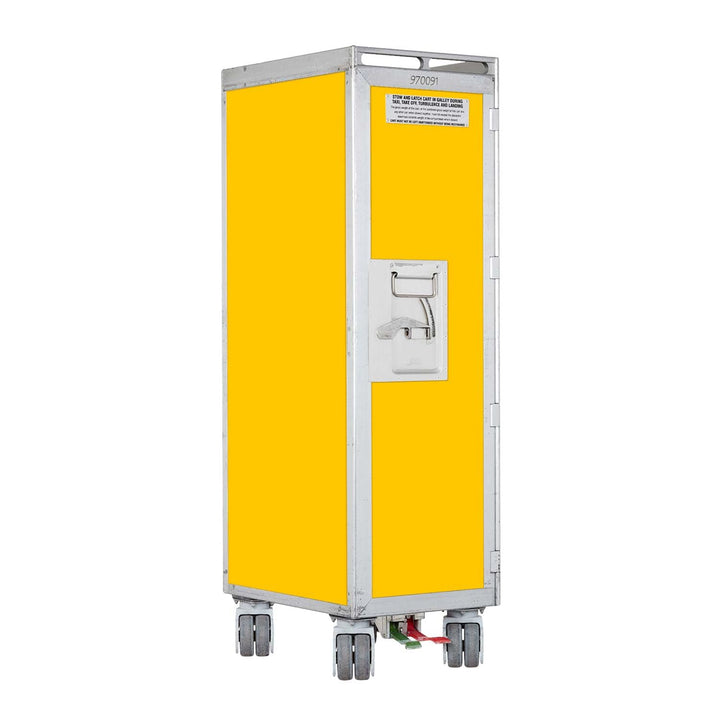 Flugzeugtrolley Uni Gelb, Gebrauchtes Original aus der Luftfahrt - ausgemustert und hochwertig resta