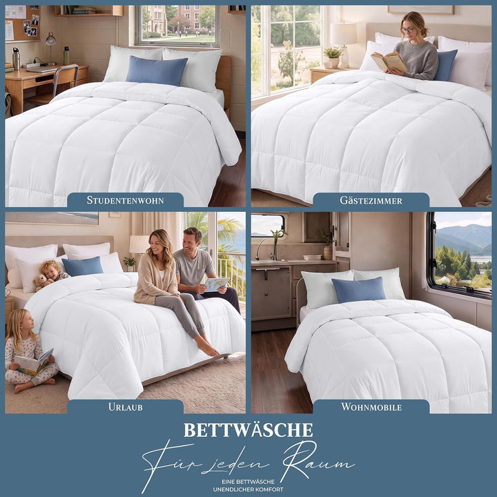 Utopia Bedding Bettdecke 240 x 260 cm, leichte Bettdecke mit Polyesterfüllung für 4 Jahreszeiten, Mi