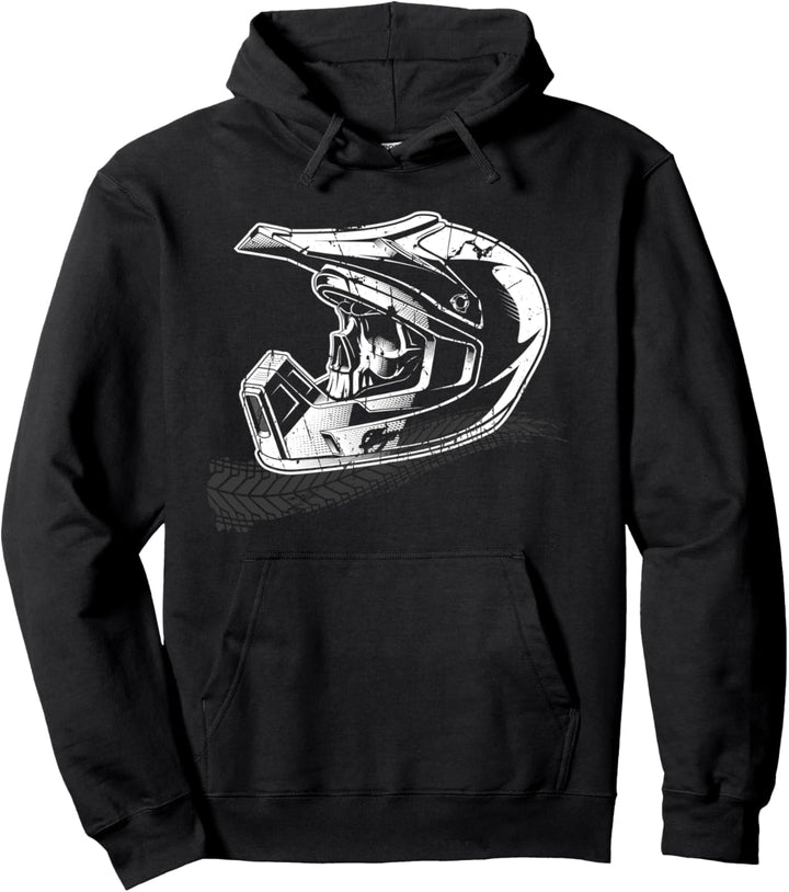 Motocross Motorrad Biker Helm Motorsport Dirt Bike Geschenk Pullover Hoodie