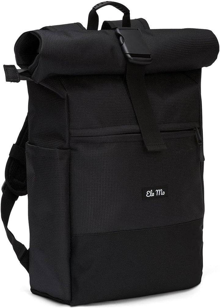 Ela Mo® Rolltop Rucksack Damen - Rollrucksack Anti Diebstahl für Sport & Reisen - Laptoprucksack für