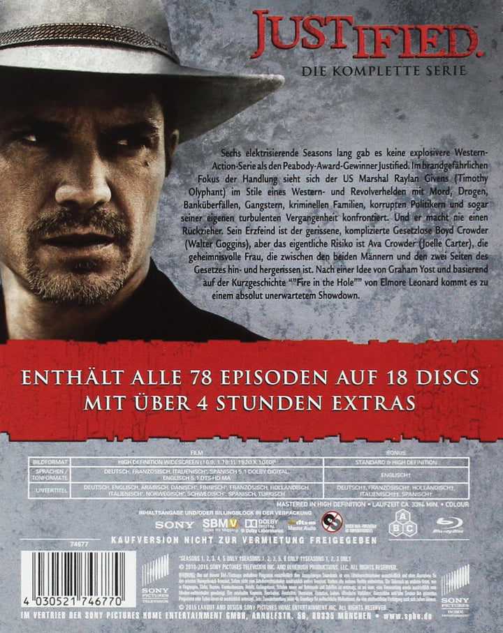 Justified - Die komplette Serie (18 Blu-rays), Blu-ray