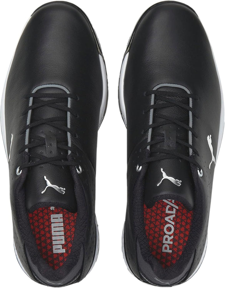 PUMA Herren Proadapt Alphacat Leather Golfschuh 40 EU Puma Black Puma Silver, 40 EU Puma Black Puma