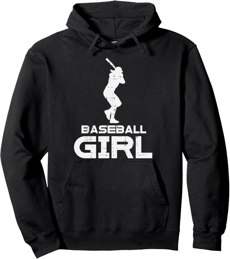 Baseball Girl Cool Sports Player Team Sister Girls Women Pullover Hoodie