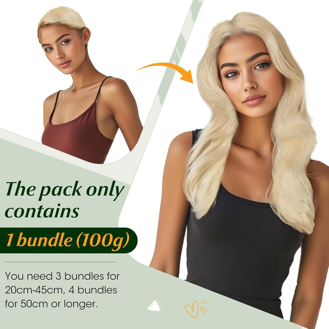 Elailite Echthaar Bündel, Haar Extensions Sew in Bundle Haarverlängerungen, Brasilianisches Gewellte
