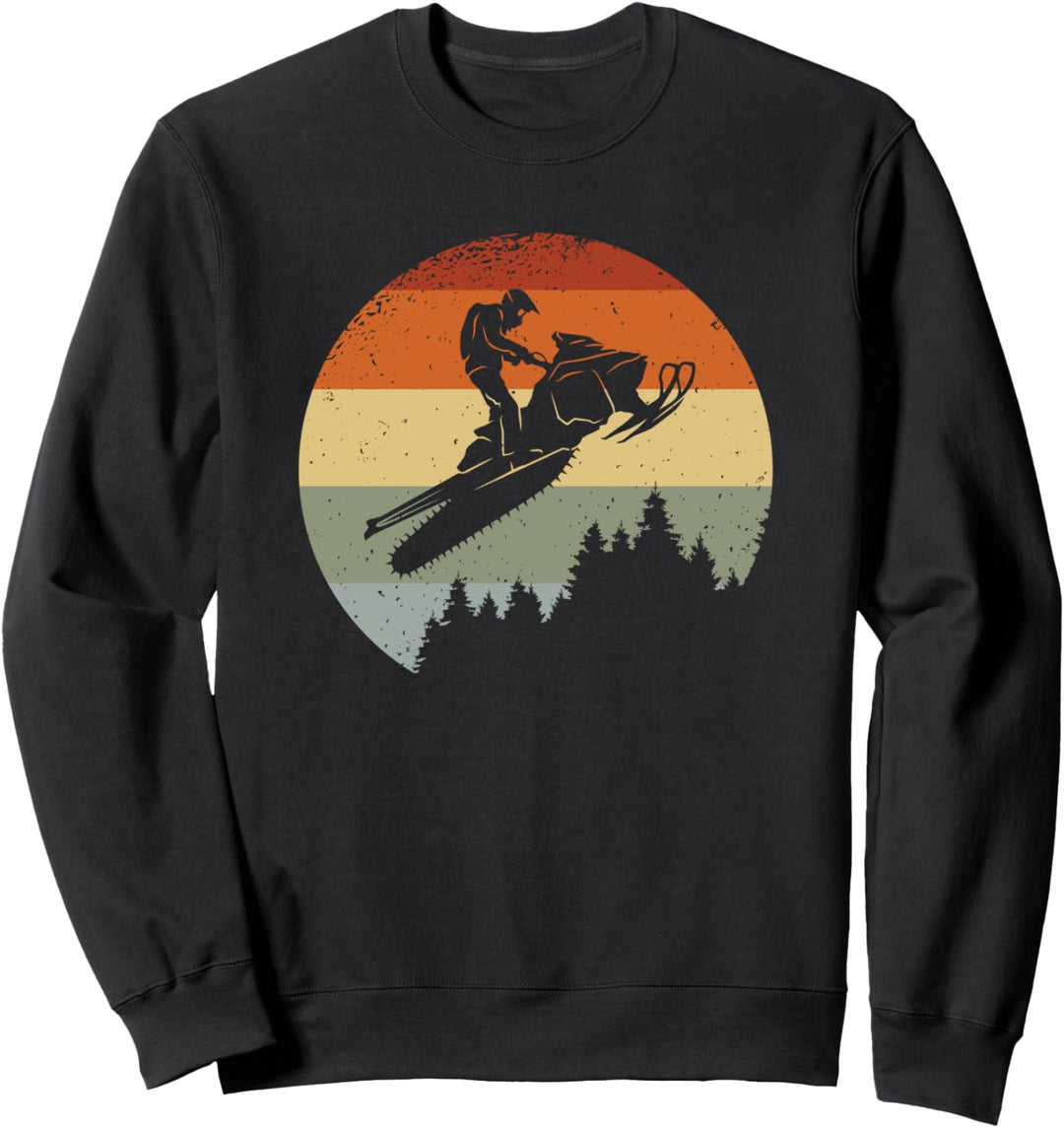 Schneemobil-Silhouette, Sport, Schnee, Eis, Winter Sweatshirt