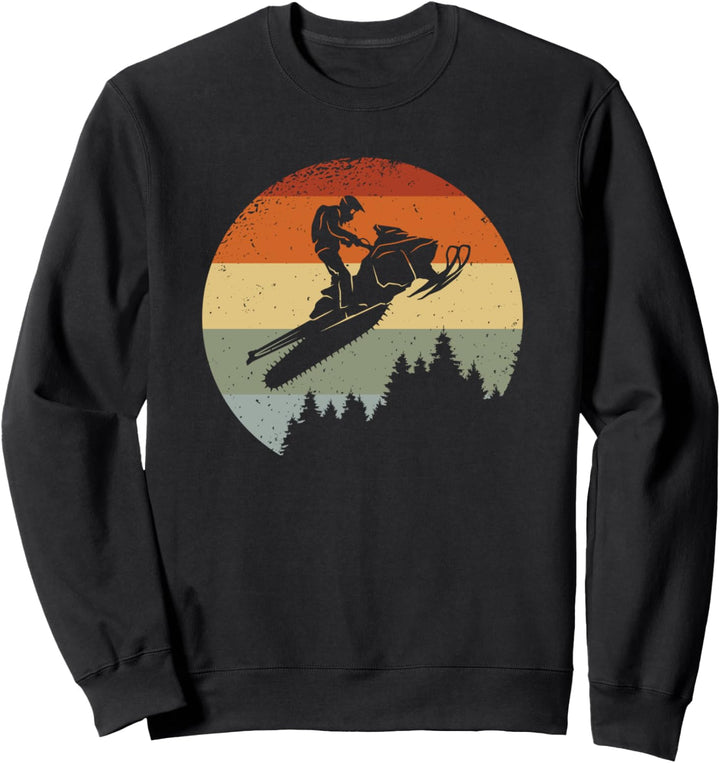 Schneemobil-Silhouette, Sport, Schnee, Eis, Winter Sweatshirt