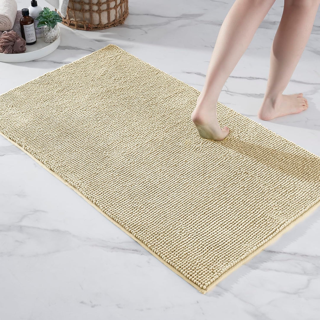 Badematte rutschfest | Als Badteppich Set kombinierbar | Badezimmer-Teppich Bad-Vorleger waschbar au