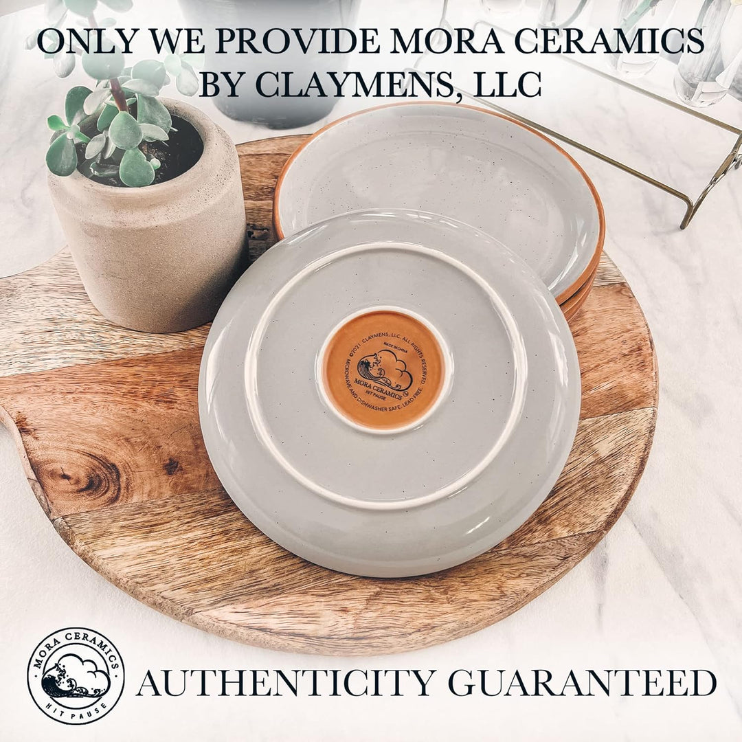 Mora Keramik-Teller-Set, 19,8 cm, 6 Stück, für Desserts, Salate, Vorspeisen, kleine Abendessen etc.