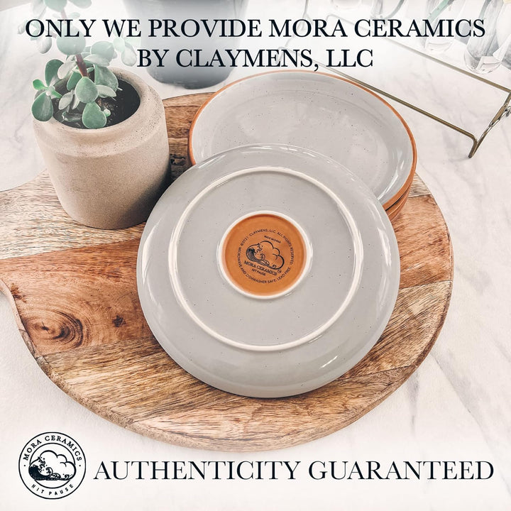 Mora Keramik-Teller-Set, 19,8 cm, 6 Stück, für Desserts, Salate, Vorspeisen, kleine Abendessen etc.