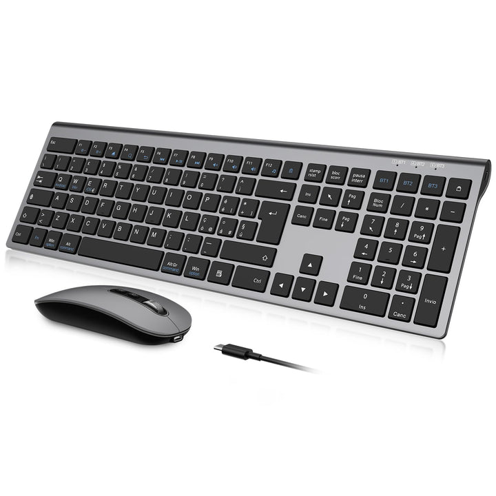 cimetech Kabellose Bluetooth-Tastatur und Maus für MacBook Air/MacBook Pro/Mac, italienisches QWERTY