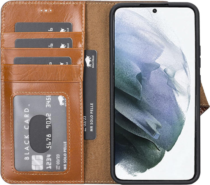Solo Pelle Lederhülle Harvard kompatibel für das Samsung Galaxy S22 Plus / S22+ inklusive abnehmbare