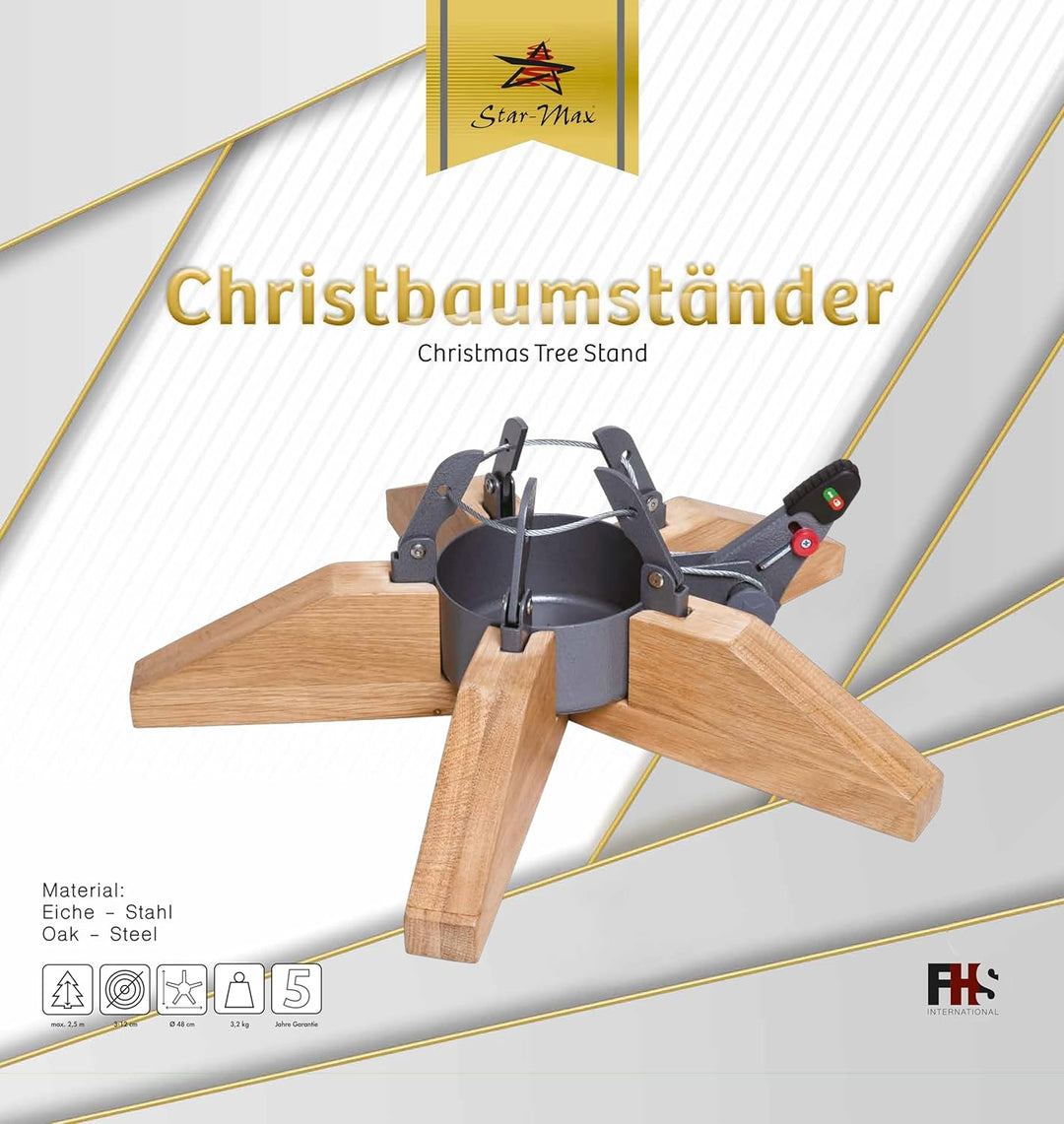 Christbaumständer Modell Alpen, Holz, Baumhöhe bis max. 2,50m
