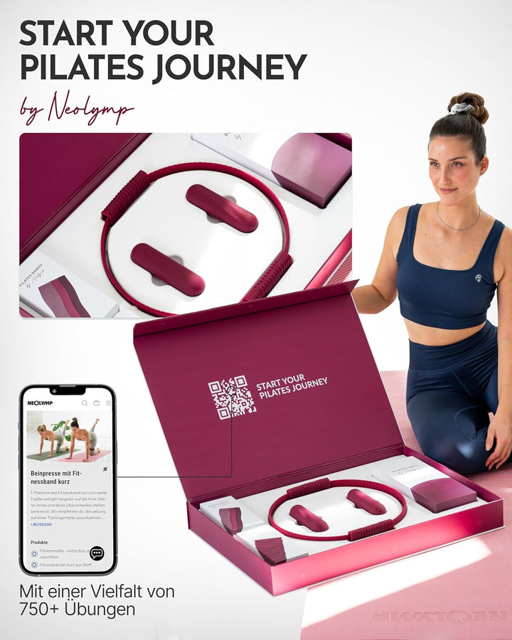 NEOLYMP Pilates Set für Zuhause – Pilates Ball, Pilates Ring & Gewichte – Komplettes Pilates Zubehör