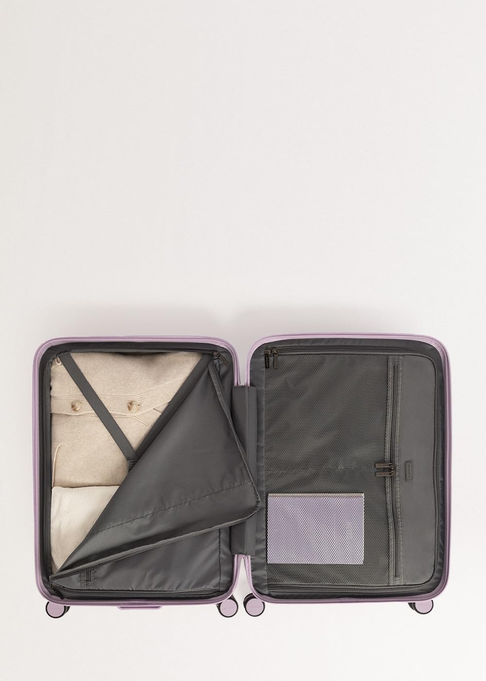 CREATE / Luggage Studio/Faltbarer Polykarbonat-Hartschalenkoffer Violett / 39x23x54cm / TSA-Vorhänge