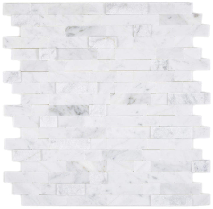 Selbstklebnde Mosaikmatte Verbund Naturstein Carrara für WAND KÜCHE Wandverblender Fliesenspiegel Ve