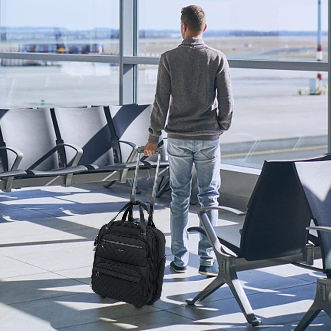KROSER Handgepäck Koffer Trolley 40cm, Carry On Untersitzer Multifunktional 16-Zoll Leichter Über-Na