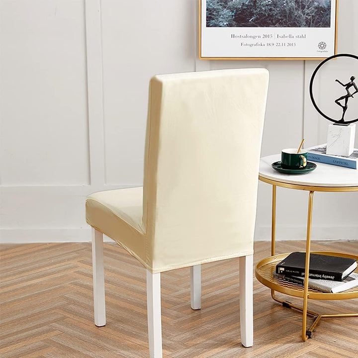 Stuhlhussen 6er/4er PU Leder Stuhlbezug wasserdichte Stretch Esszimmer Stuhlüberzug Stretch Stuhl Hu