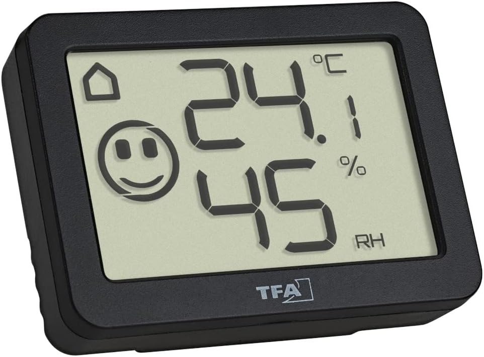 TFA-Dostmann Digitales Thermo-Hygrometer TFA 30.5055 zur Temperatur und Luftfeuchte Überwachung in i