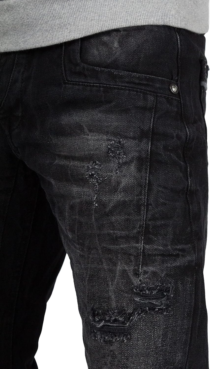 Cipo & Baxx Herren Jeans Regular Fit Stone-Washed Kontrastnähte