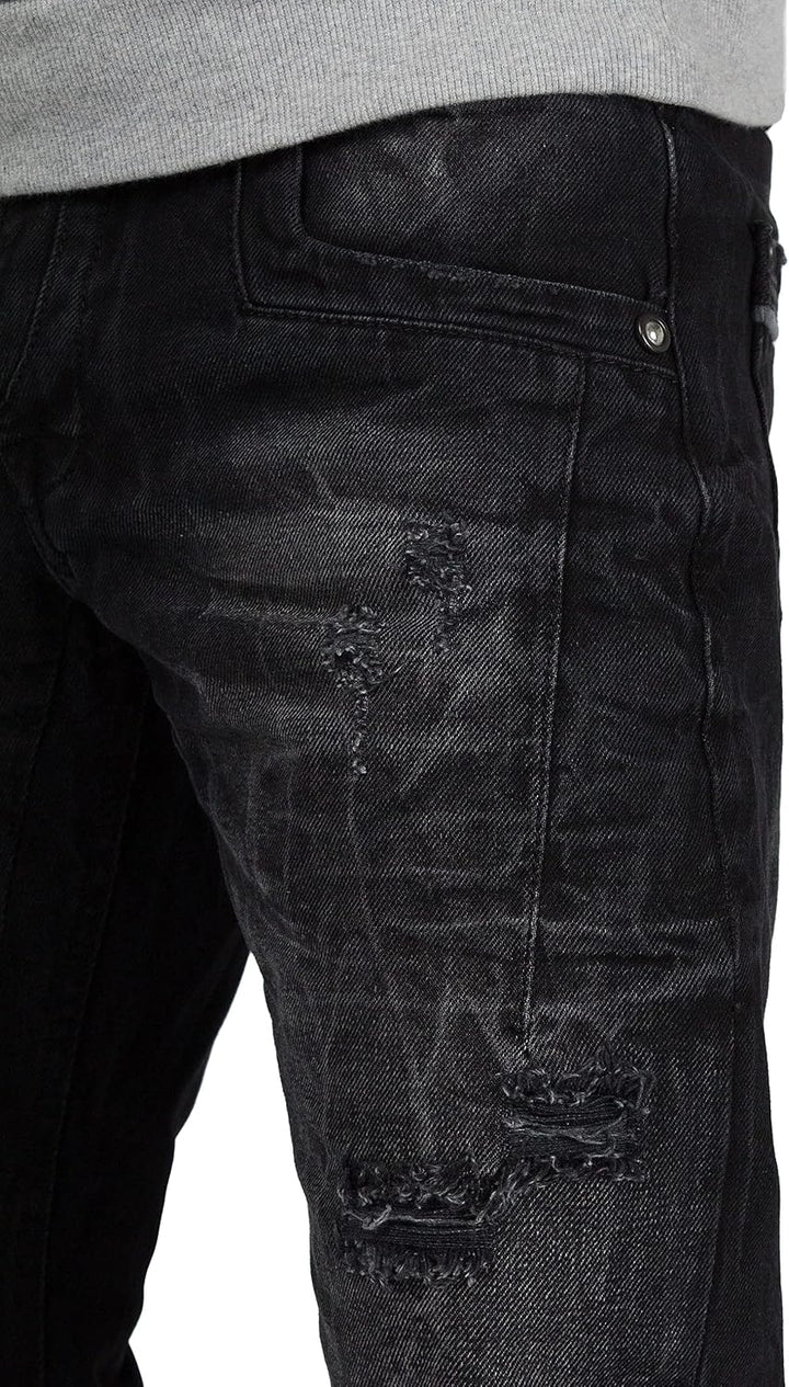 Cipo & Baxx Herren Jeans Regular Fit Stone-Washed Kontrastnähte