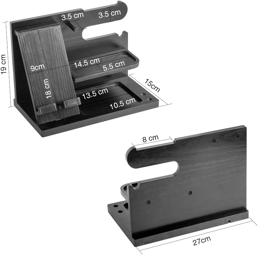Geschenke für Männer Weihnachten Holz Telefon Dockingstation Uhren Geldbörsen Nachttisch Organizer G