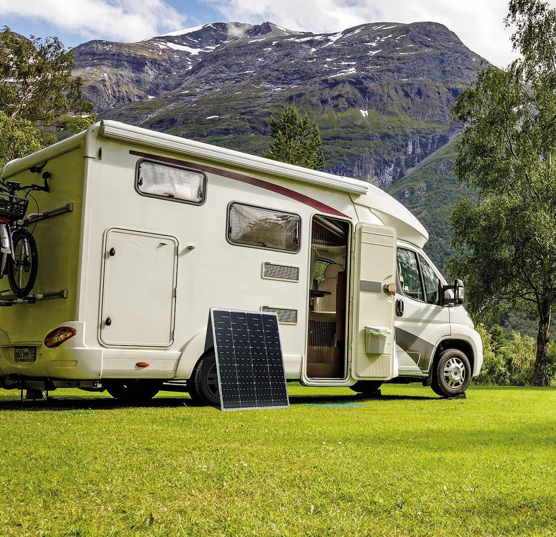 revolt Mobile Solarzelle: 4er-Set mobile monokristalline Solarpanels, 36 V, 150 W, MC4-komp. (Solarp