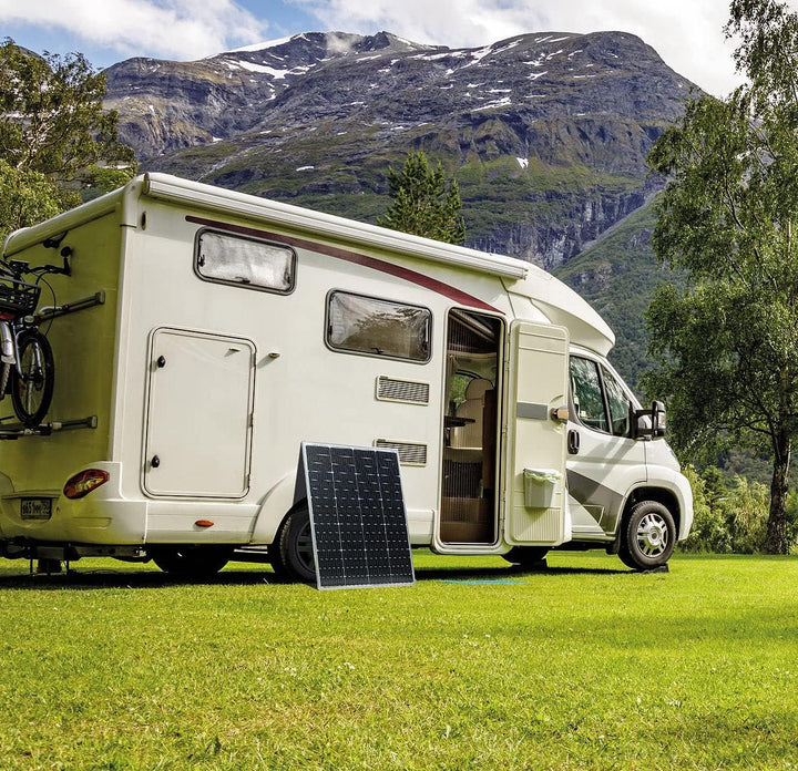 revolt Mobile Solarzelle: 4er-Set mobile monokristalline Solarpanels, 36 V, 150 W, MC4-komp. (Solarp