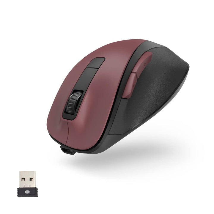 Hama ergonomische Maus (Funkmaus, 6 Tasten, 2,4GHz, BlueWave, 800/1200/1600dpi, optische Maus kabell