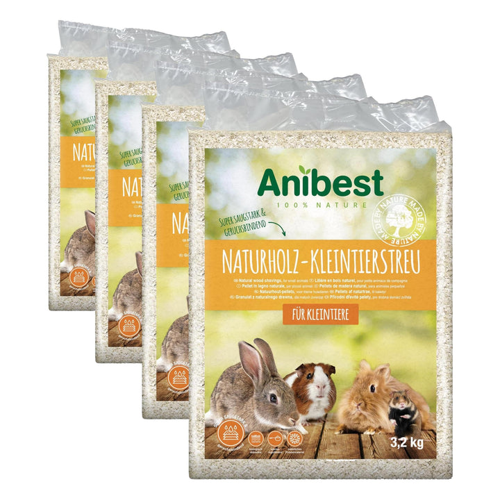 Anibest Kleintierstreu, 100% natürliche Einstreu für Kaninchen, Hamster, Meerschweinchen & Co, saugf