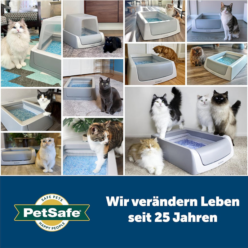 PetSafe ScoopFree selbstreinigende Katzentoilette Automatisches System mit Einwegschale und Kristall