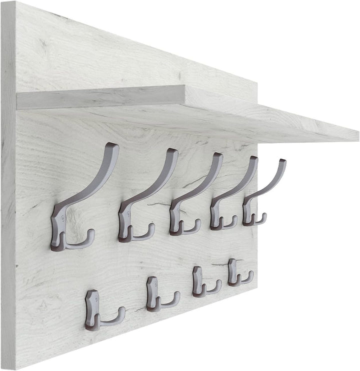 AKKE 40x70 | VERTI Garderobenpaneel Wandgarderobe Garderobe Wandpaneel Kleiderstange ALUMINIUM | WHI