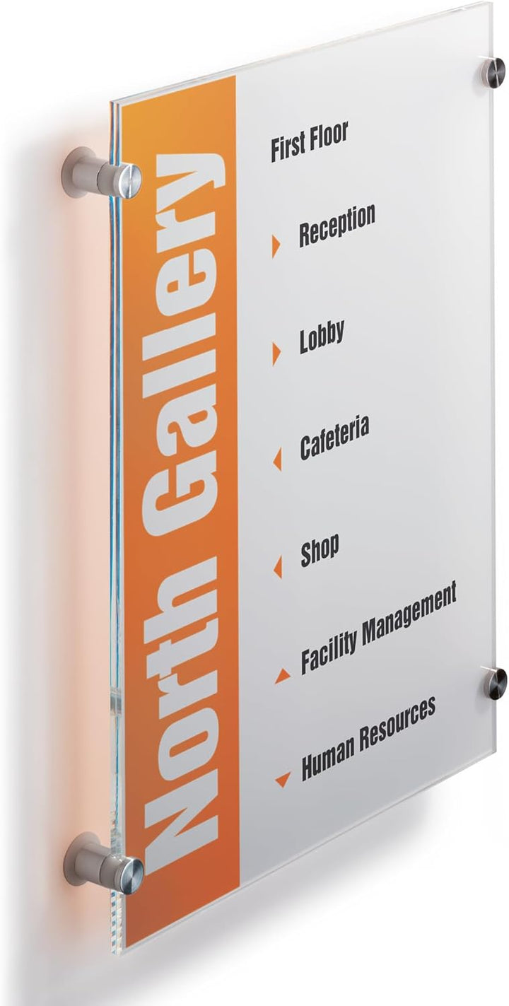 Durable Türschild Crystal Sign, 297 x 420 mm (A3), mit bedruckbarer Folieneinlage, transparent, 4826