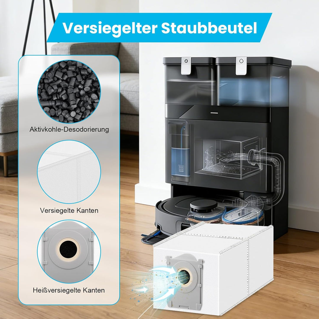 25 Stück Zubehör für Ecovacs Deebot T30C, T30C Omni, T30C Omni Gen2 Saugroboter Ersatzteile, 2 Haupt