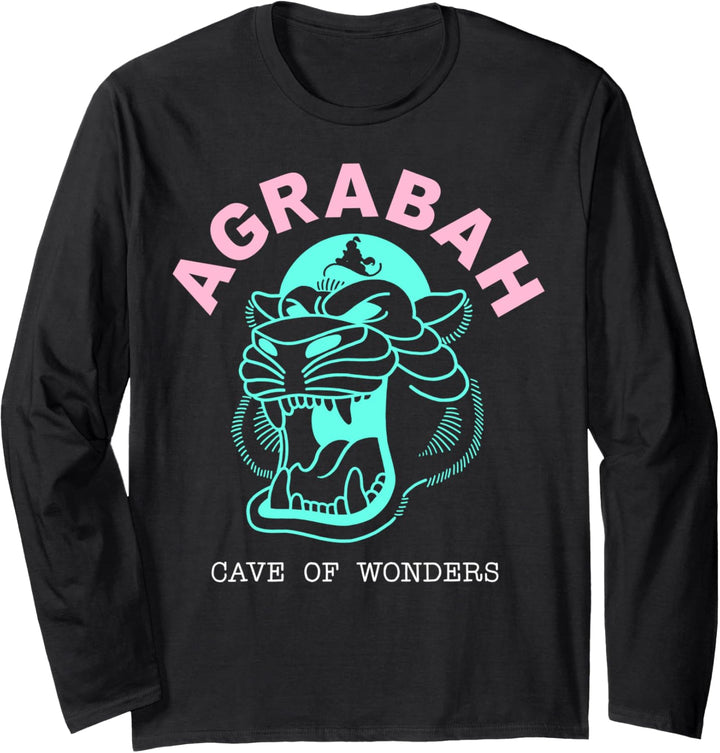 Disney Aladdin Agrabah Cave Of Wonders Outlined Poster Langarmshirt