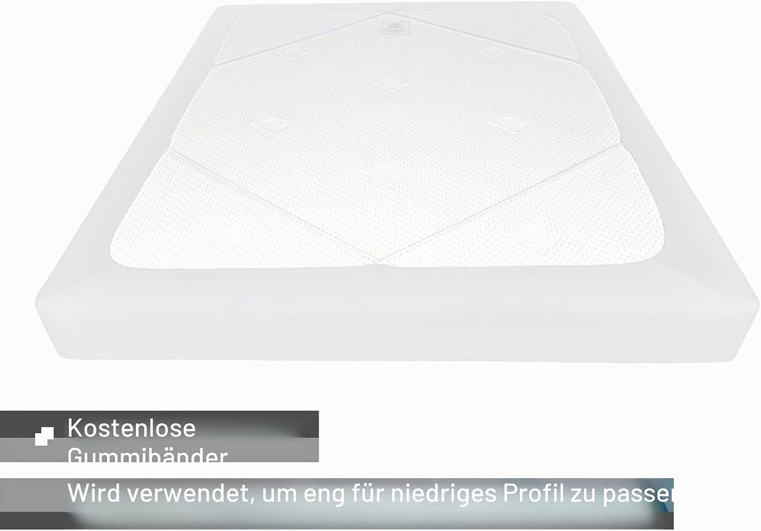Boxspring-Bezug Queen Size – Jersey-Strick & dehnbar um 4 Seiten Bettrock für Hotel & Zuhause – Quee