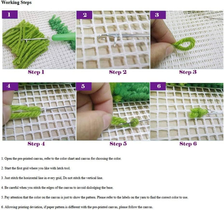 ROCKY&CHAO Knüpfhaken-Teppich-Set, DIY Knüpfhaken Schmetterling Teppich Making für Erwachsene Kinder