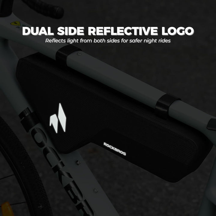 ROCKBROS Fahrrad Rahmentasche Unterrohr 100% Wasserdicht, Schlankes Design Oberrohrtasche mit PP Stü