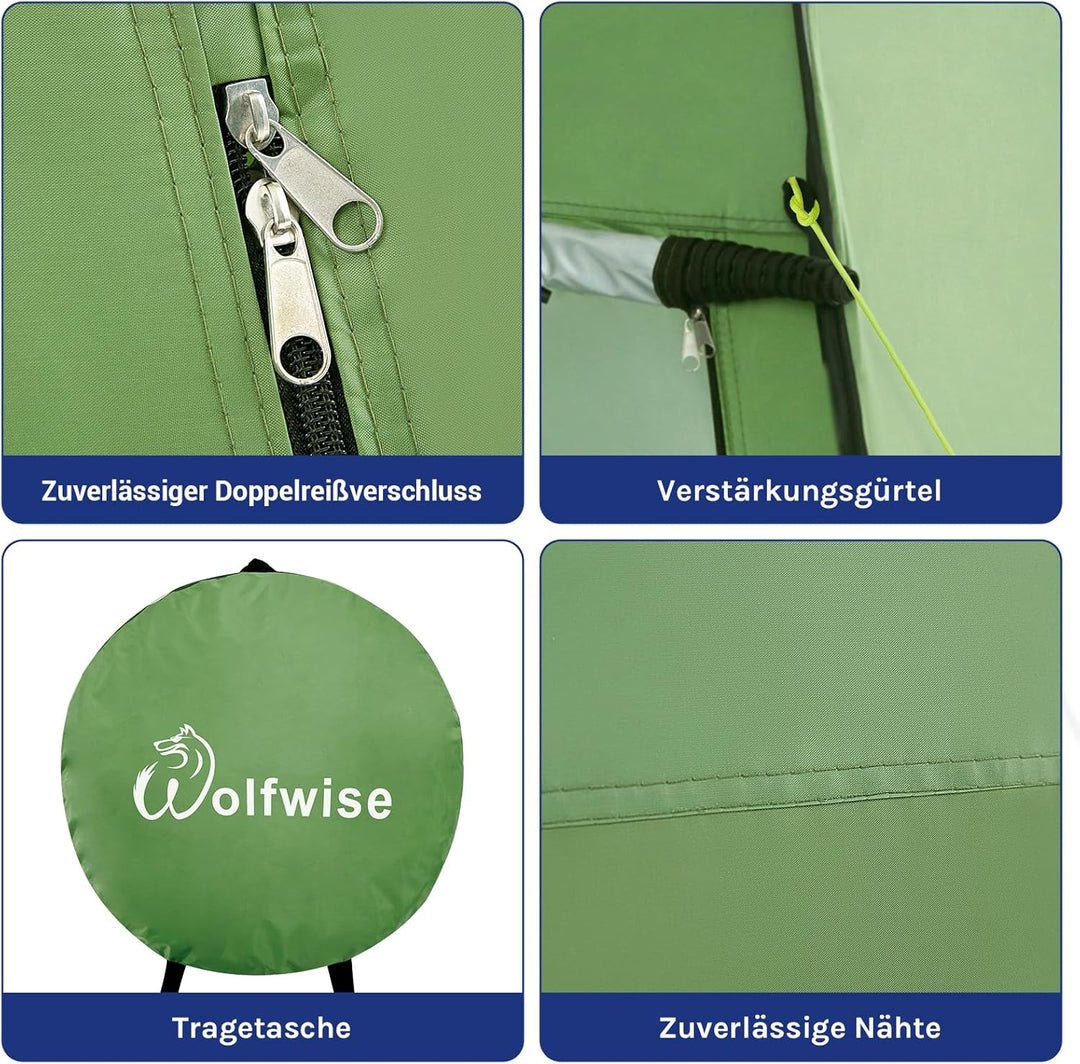 Wolfwise Pop up Umkleidezelt Toilettenzelt, Camping Duschzelt Mobile Outdoor Privatsphäre WC Zelt La