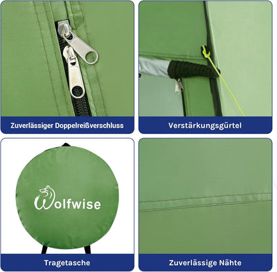Wolfwise Pop up Umkleidezelt Toilettenzelt, Camping Duschzelt Mobile Outdoor Privatsphäre WC Zelt La