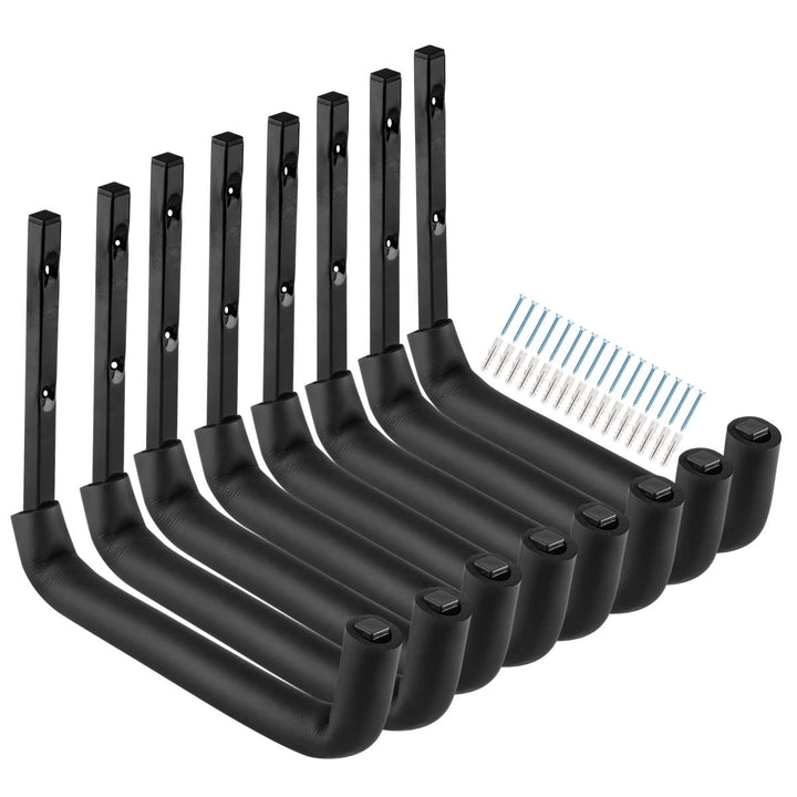 8 Stück Garagen-Aufbewahrungshaken, 25,4 cm, robuste Leiter-Aufhänger, schwere Wandmontage, Allzweck