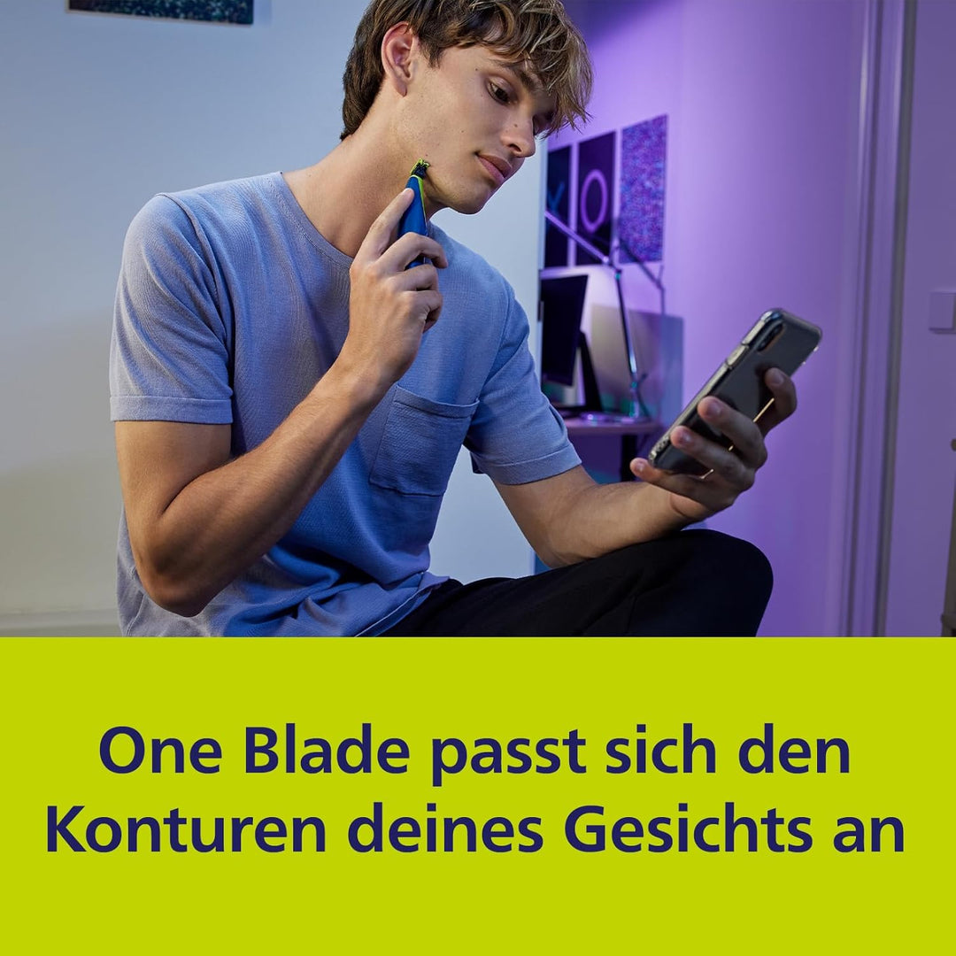 Philips OneBlade First Shave Klingen, passend für alle OneBlade und OneBlade Pro Modelle, für besond
