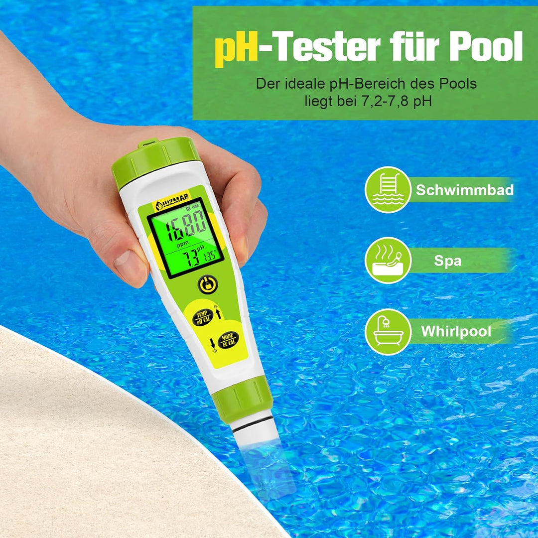UIUZMAR pH und EC Messgerät Grow, PPM und pH Messgerät für Wasser Hydrokultur Nährstoffe, Messen von