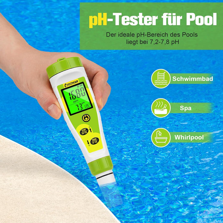 UIUZMAR pH und EC Messgerät Grow, PPM und pH Messgerät für Wasser Hydrokultur Nährstoffe, Messen von