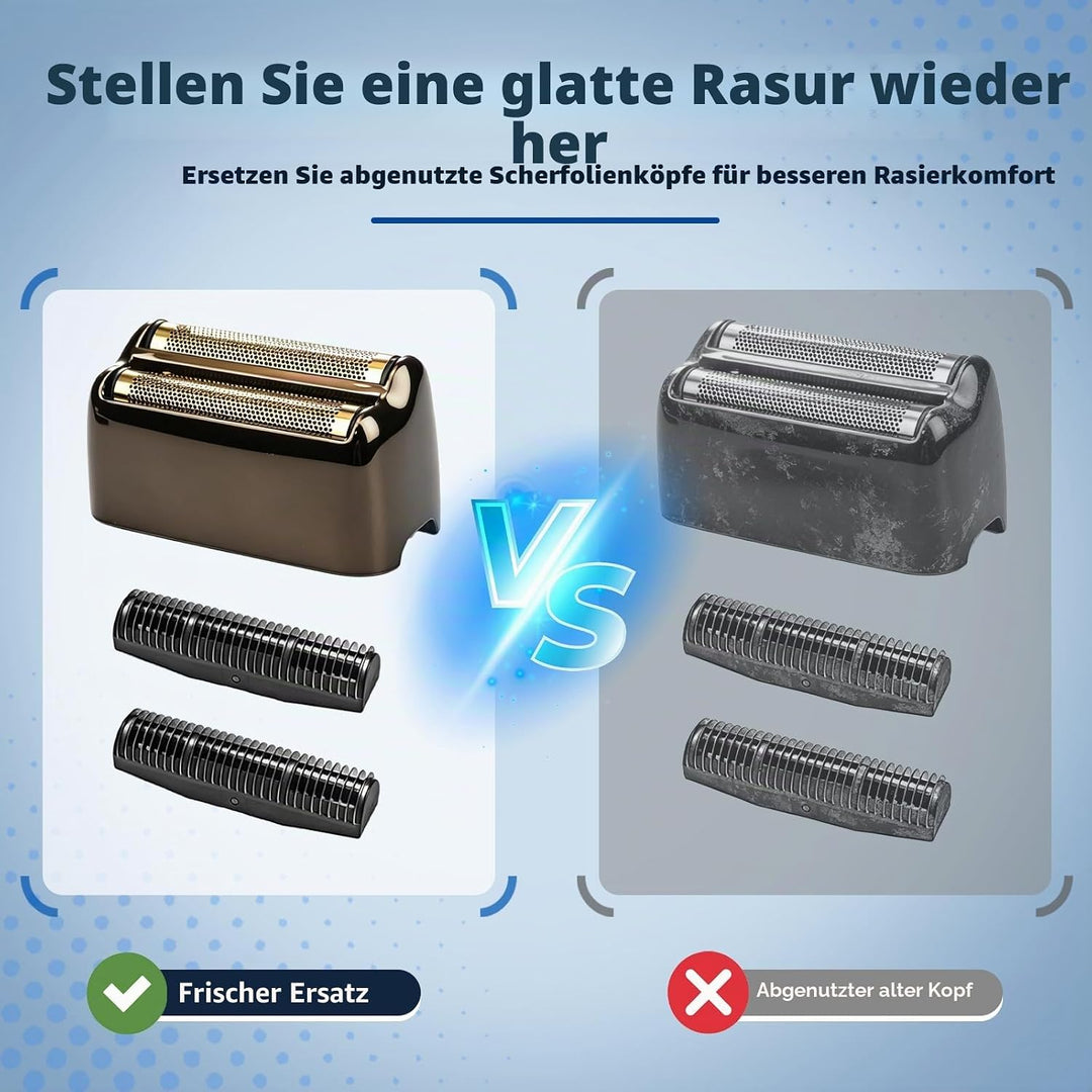 Ersatz-Rasierklinge kompatibel mit BaByl**sPRO Double FXFS2 - Metallfolie (Schwarz, 3er Pack), Schwa