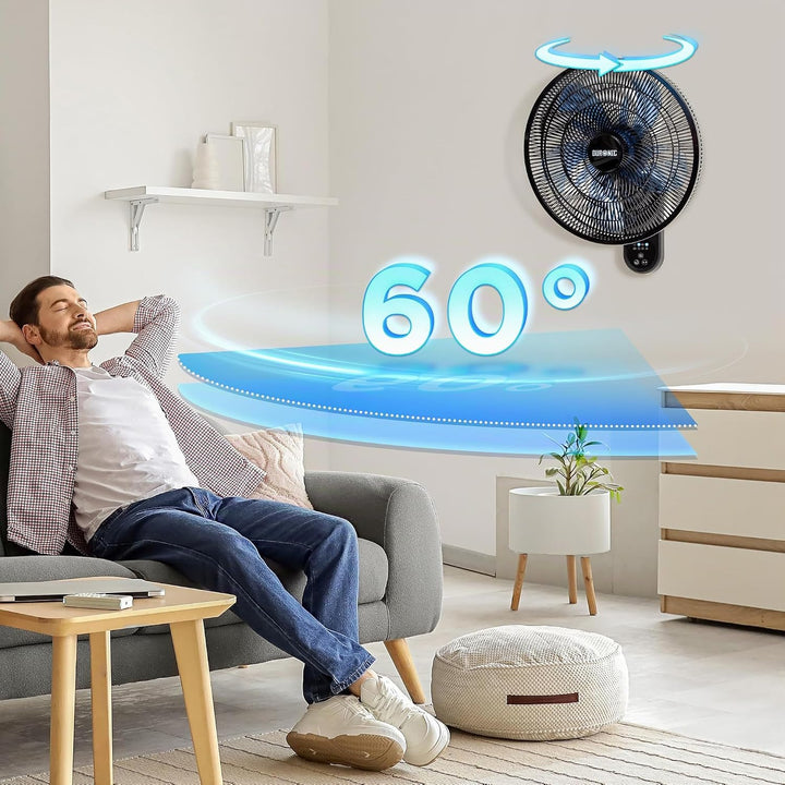 Duronic FN42 Wandventilator, Ventilator zur Montage, mit Fernbedienung Fn42 Bk, Fn42 Bk