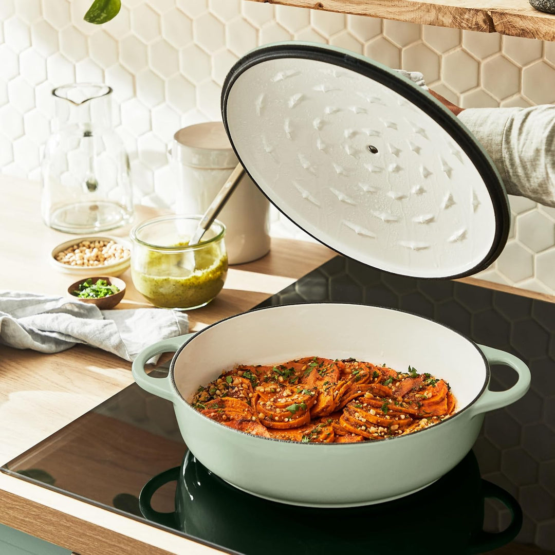 Tefal E25872 LOV Servierpfanne 28 cm | wiedergewonnenes Gusseisen | optimale Wärmespeicherung | für