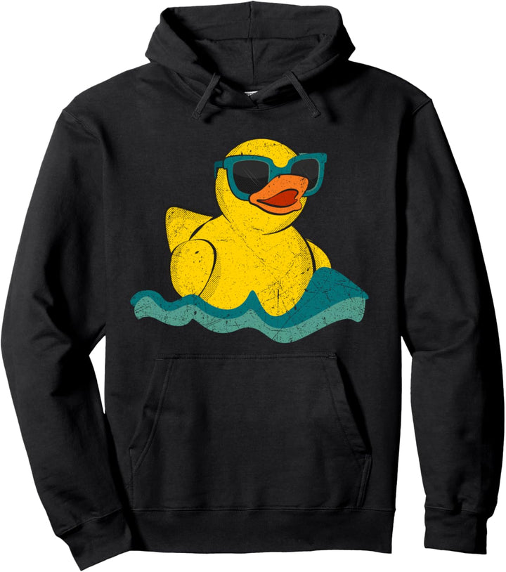 Lustige Badeente mit Entenmotiv, Gelb Pullover Hoodie
