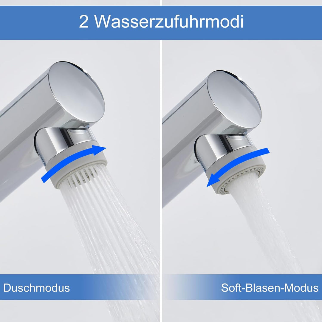 Badezimmer Wasserhahn Brausekopf Ersatzteil, Nur für G1/2 Anschluss Ersatz, Doppelfunktions-Auszieh-